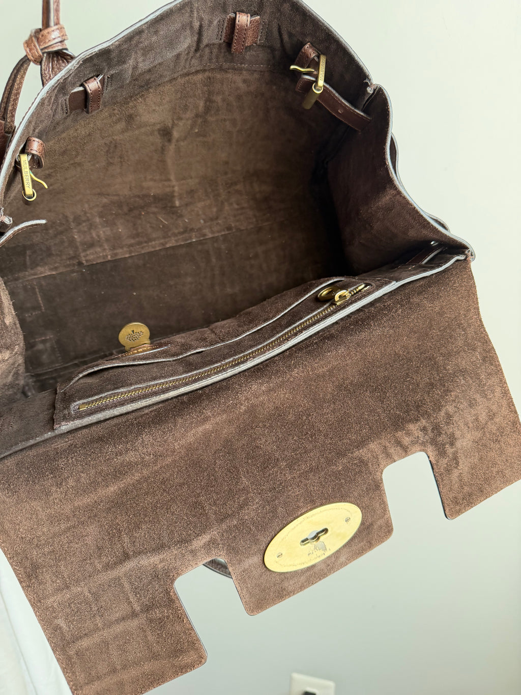 Vintage Mulberry Bayswater in Chocolate Croc-Embossed Leather