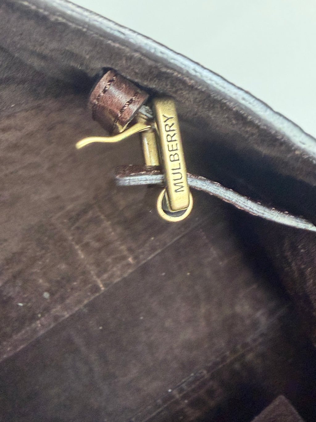 Vintage Mulberry Bayswater in Chocolate Croc-Embossed Leather