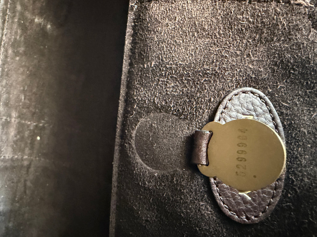 Vintage Mulberry Bayswater in Chocolate Croc-Embossed Leather