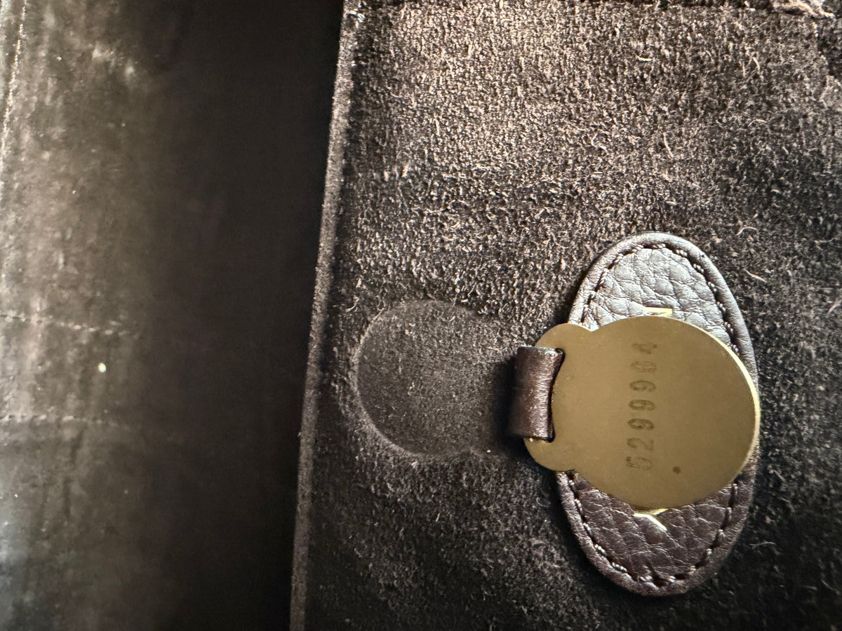 Vintage Mulberry Bayswater in Chocolate Croc-Embossed Leather
