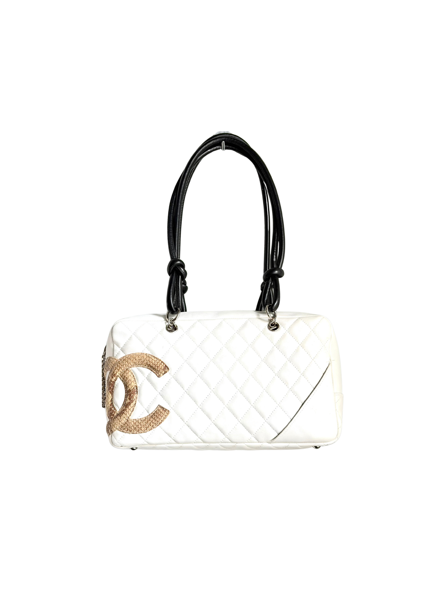 Chanel Cambon Snakeskin Shoulder Bag
