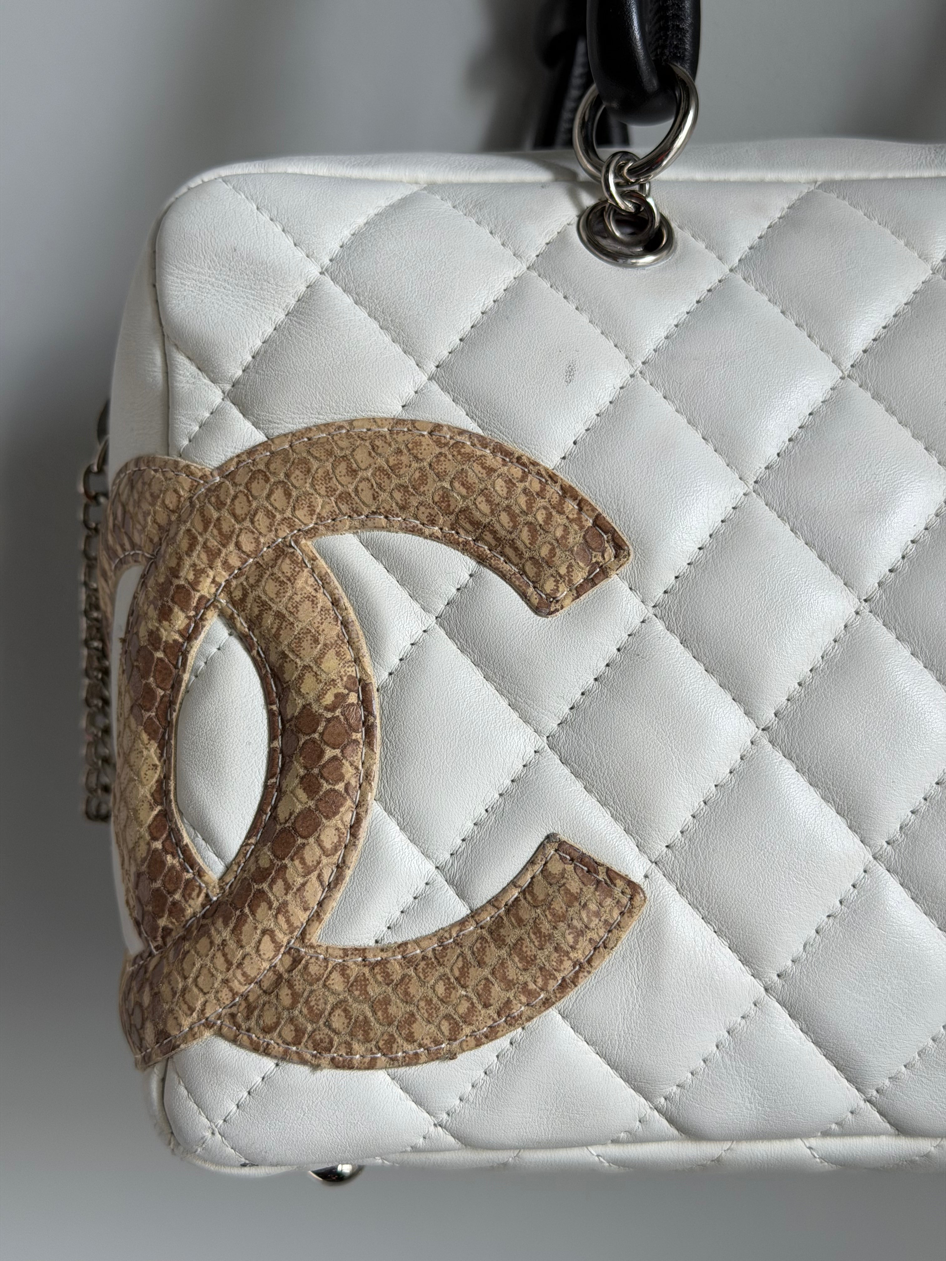 Chanel Cambon Snakeskin Shoulder Bag