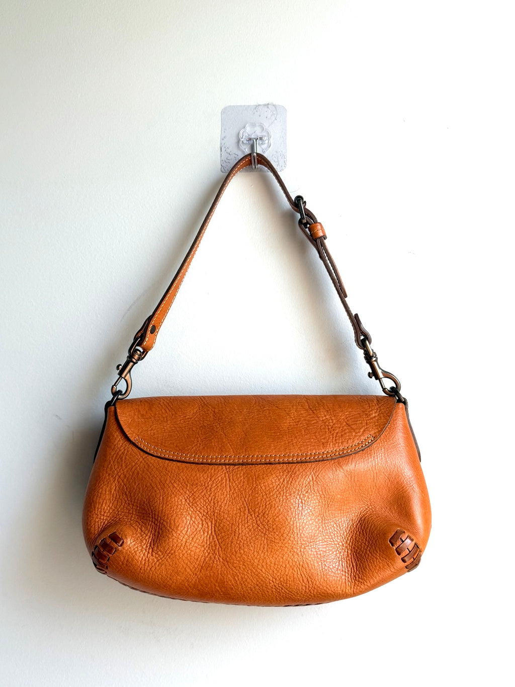 Rear view of Mulberry oak leather Rio Butterfly bag